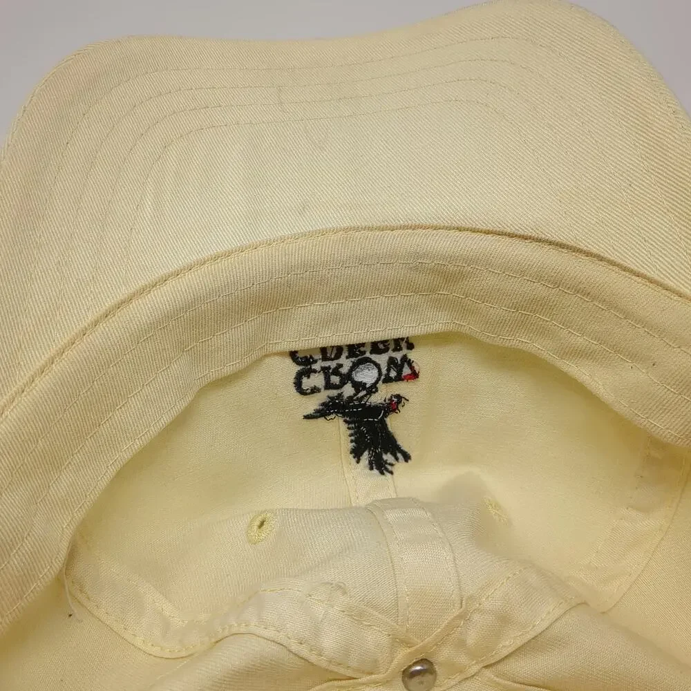 American Dry Goods Crow Creek Golf Hat Yellow One Size Baseball Cap Slideback